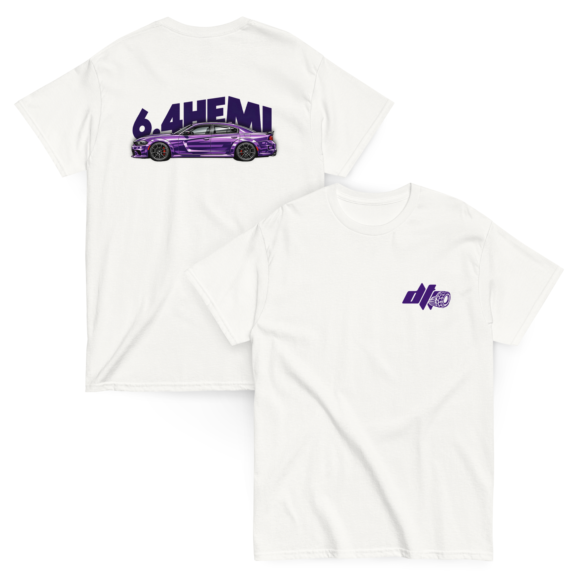 6.4 Hemi Tee – Purple / White - Image 4